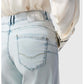 Lange benen Mac Jeans Rich Palazzo Bleached Japan lange dames detail achterzijde