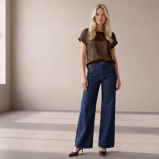 Longlady Shirt Tyna Donkerbruin | Tall
