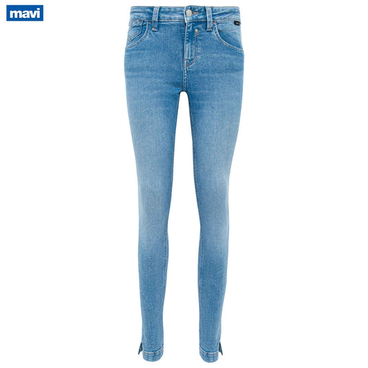 Mavi Jeans lange vrouwen Adriana Mid Aqua Blue - Tall jeans