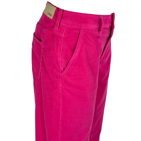 Mavi Jeans Miracle Shocking Pink, lange dames jeans, zijaanzicht