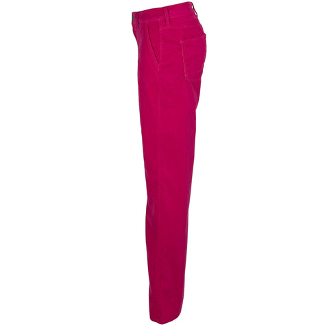 Mavi Jeans Miracle Shocking Pink, lange dames jeans, zijaanzicht
