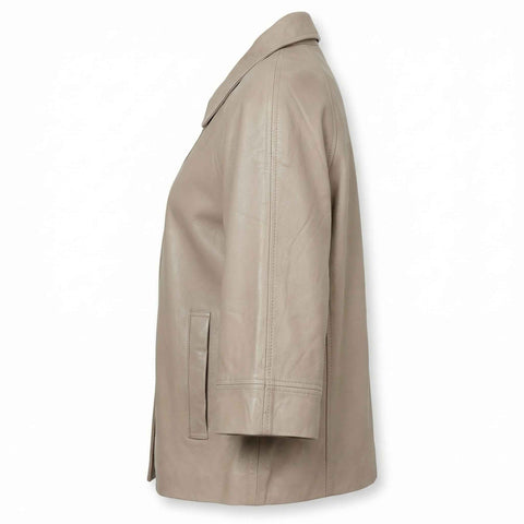 Transmission Lederen Poncho Beige, tall kleding voor lange vrouwen