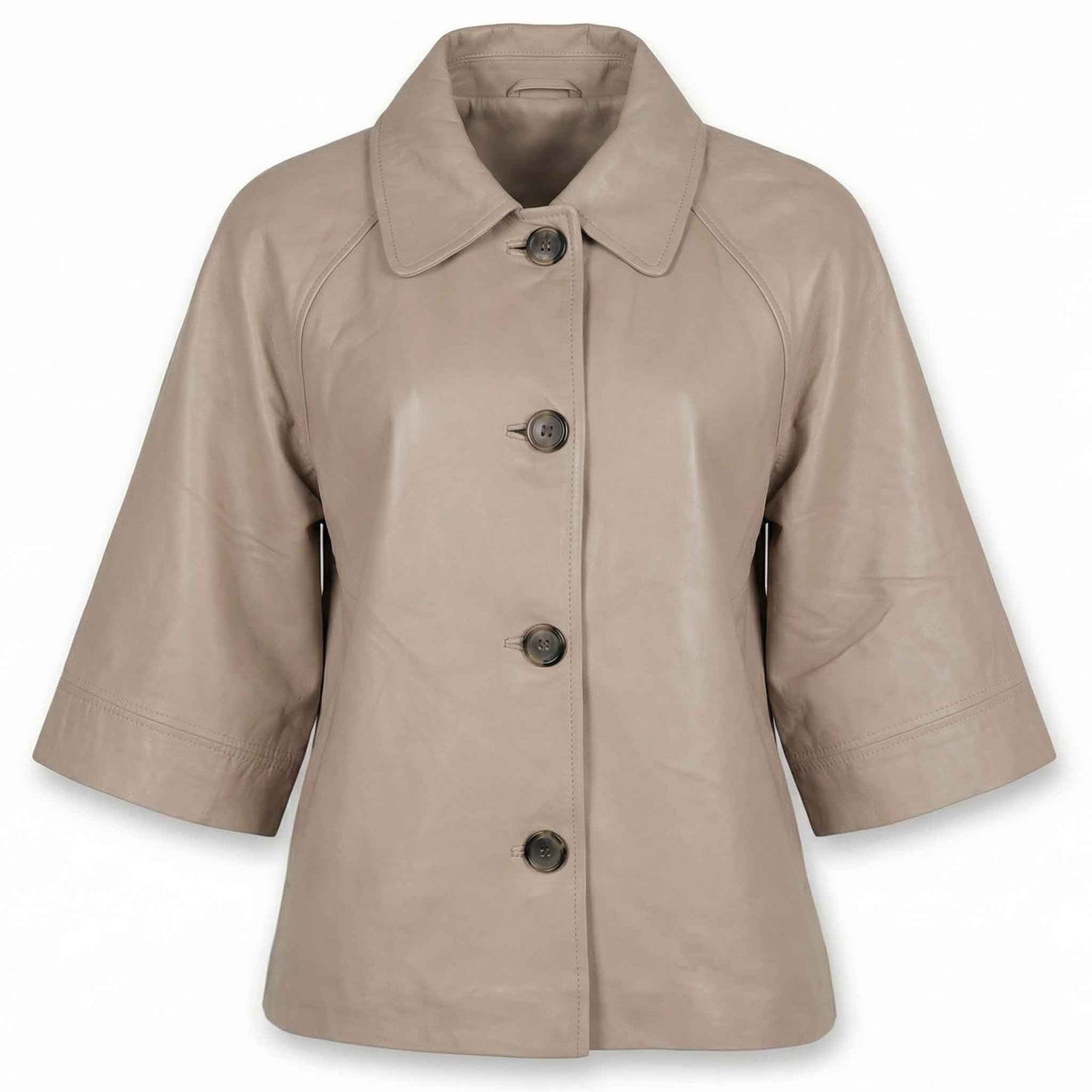 Transmission Lederen Poncho Beige | Tall