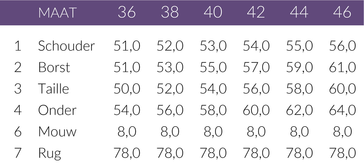 Maattabel Longlady Shirt Odit | Tall