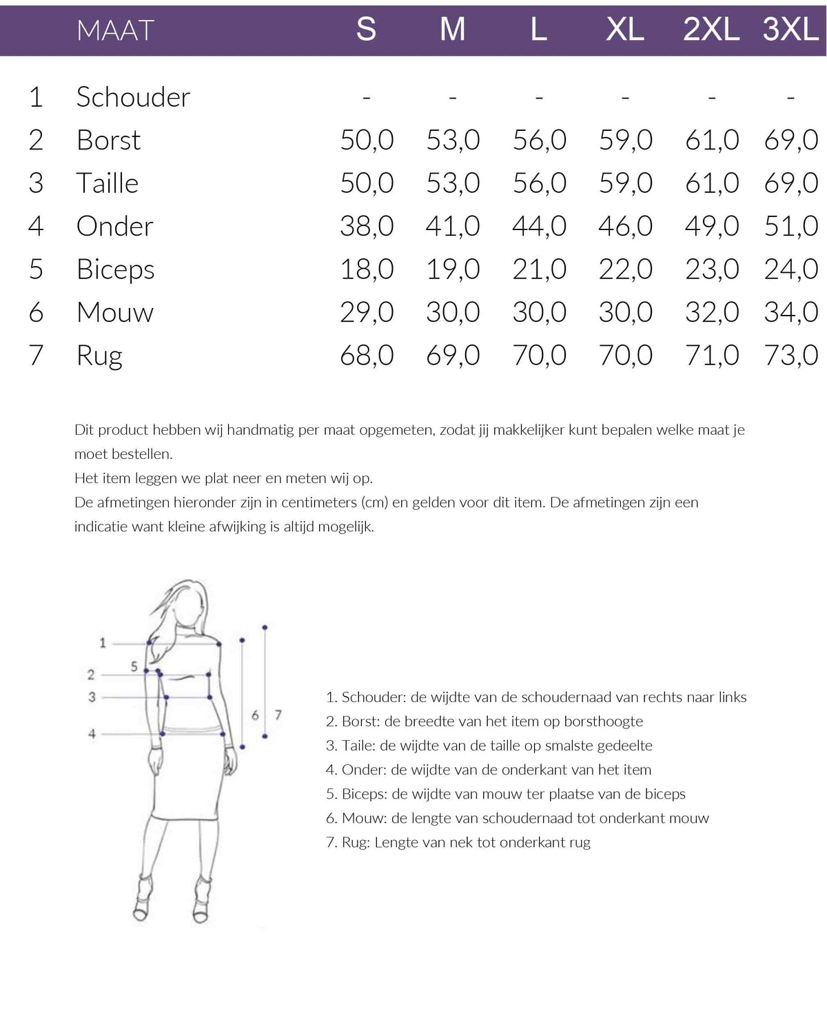 Maattabel NED Shirt Doro Offwhite | Tall