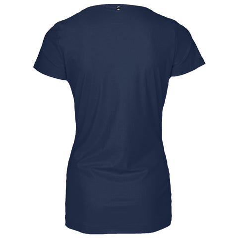 Only-M Top Overslag Donkerblauw, tall kleding voor lange dames, achteraanzicht