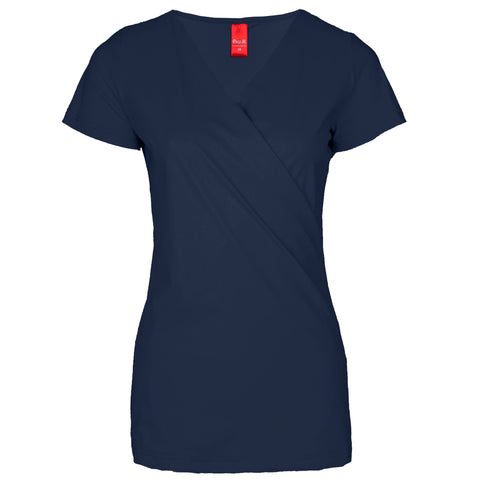 Only-M Top Overslag Donkerblauw, tall kleding voor lange vrouwen