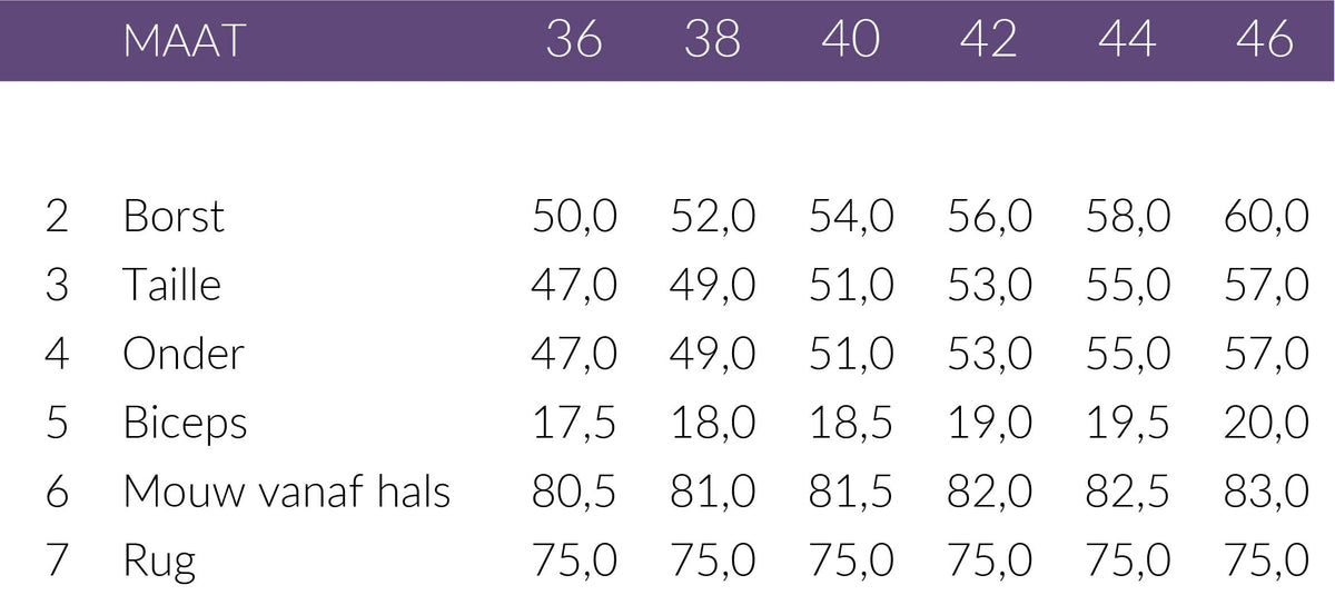 Maattabel Longlady Trui Fresia Tie Bow | Tall