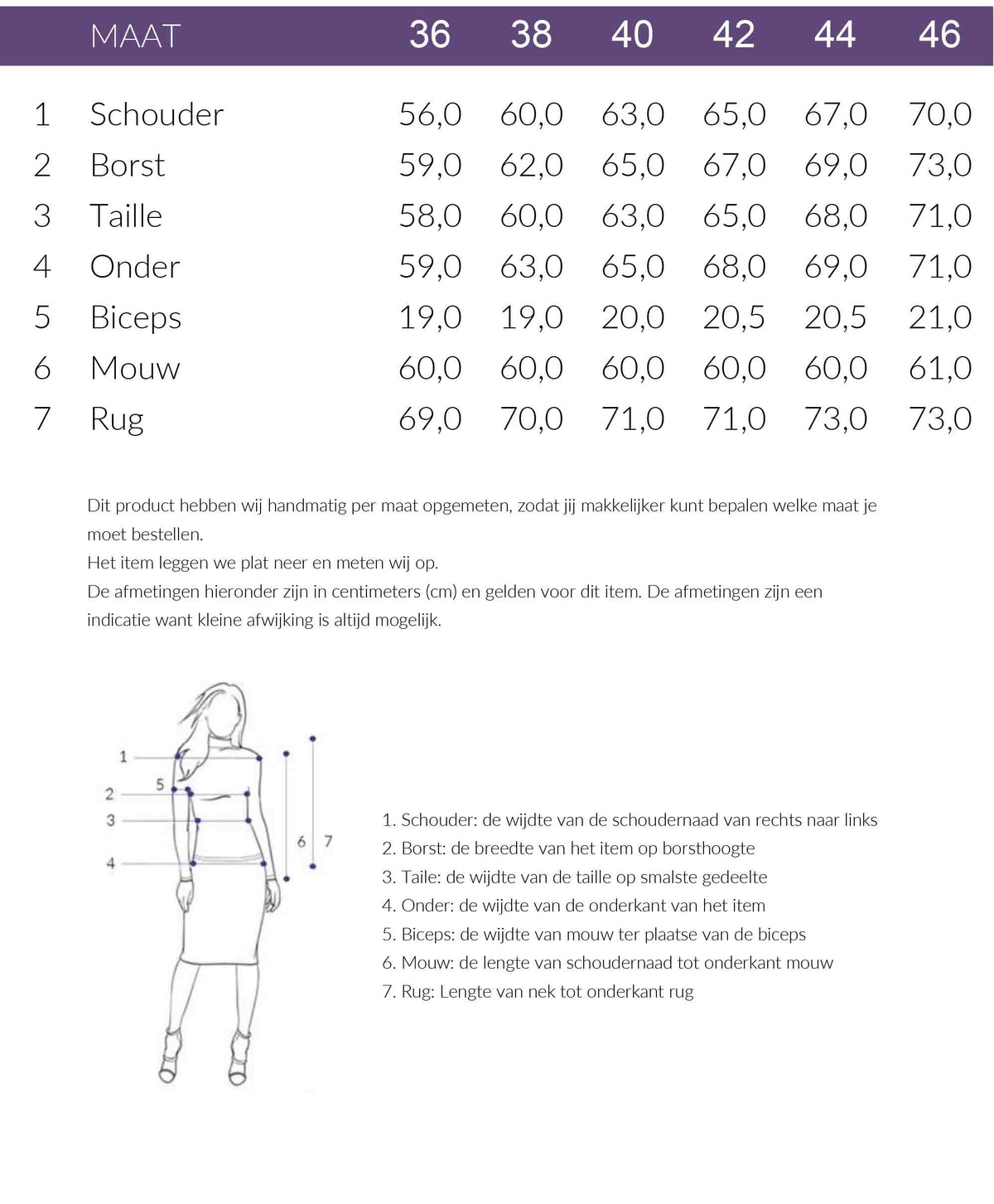 Maattabel XOX Sweater Roze | Tall