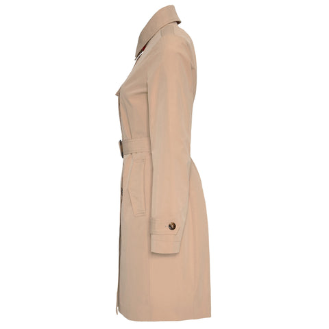 Manisa Trenchcoat Nougat, kleding voor lange vrouwen, zijaanzicht
