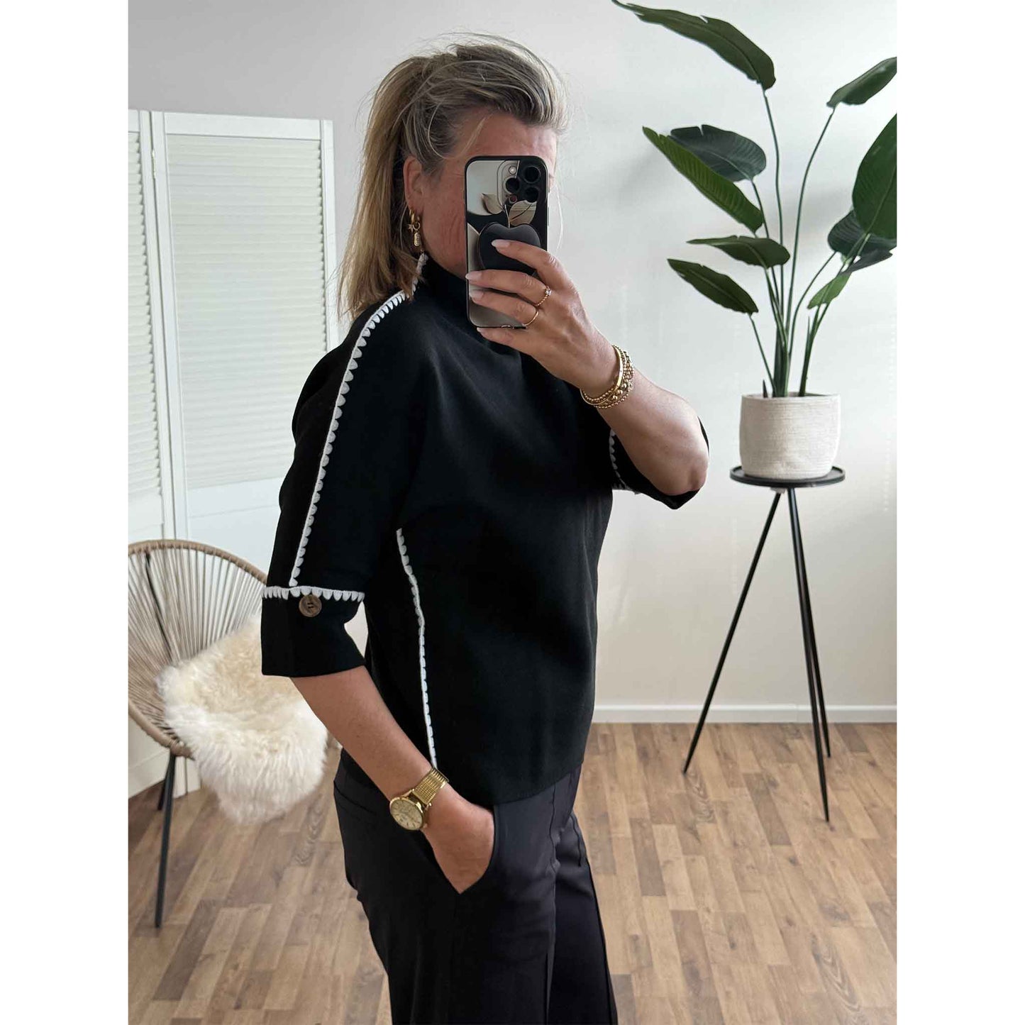 Only-M Trui Contrast | Tall