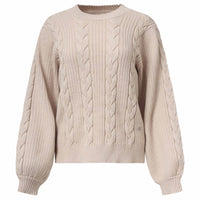 Smashed Lemon Trui Kabel Lichtbeige | Tall