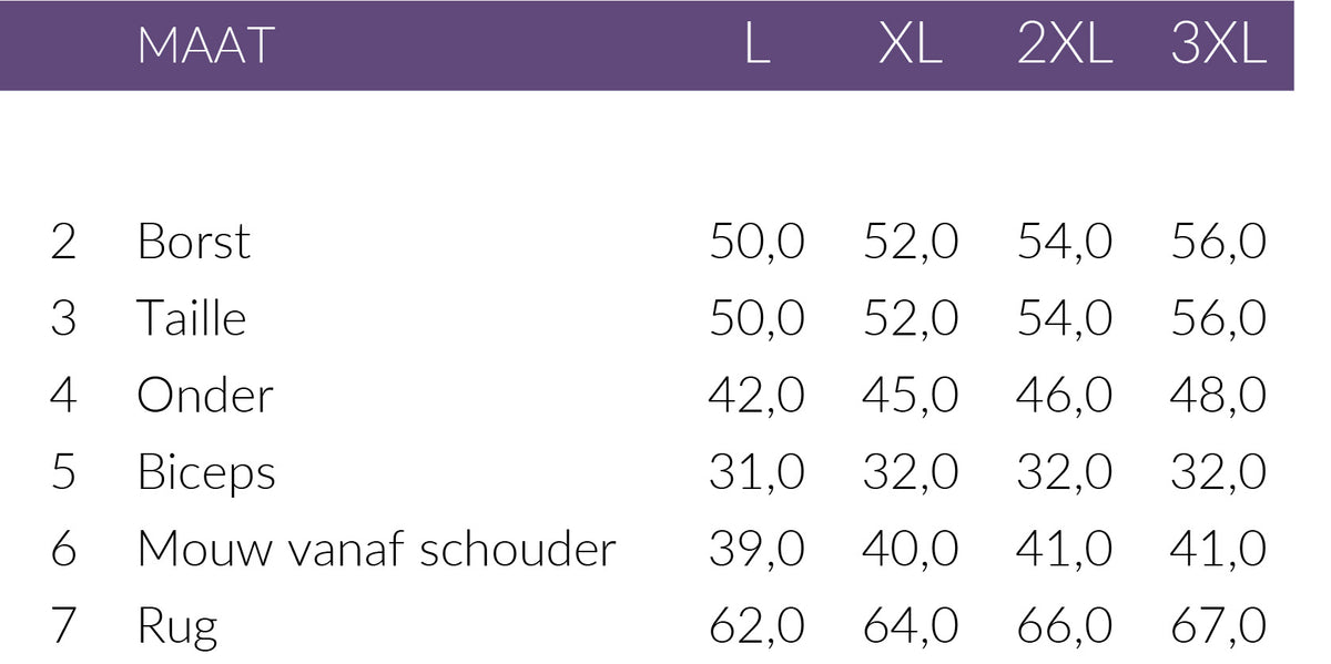 Maattabel Smashed Lemon Truitje Offwhite | Tall