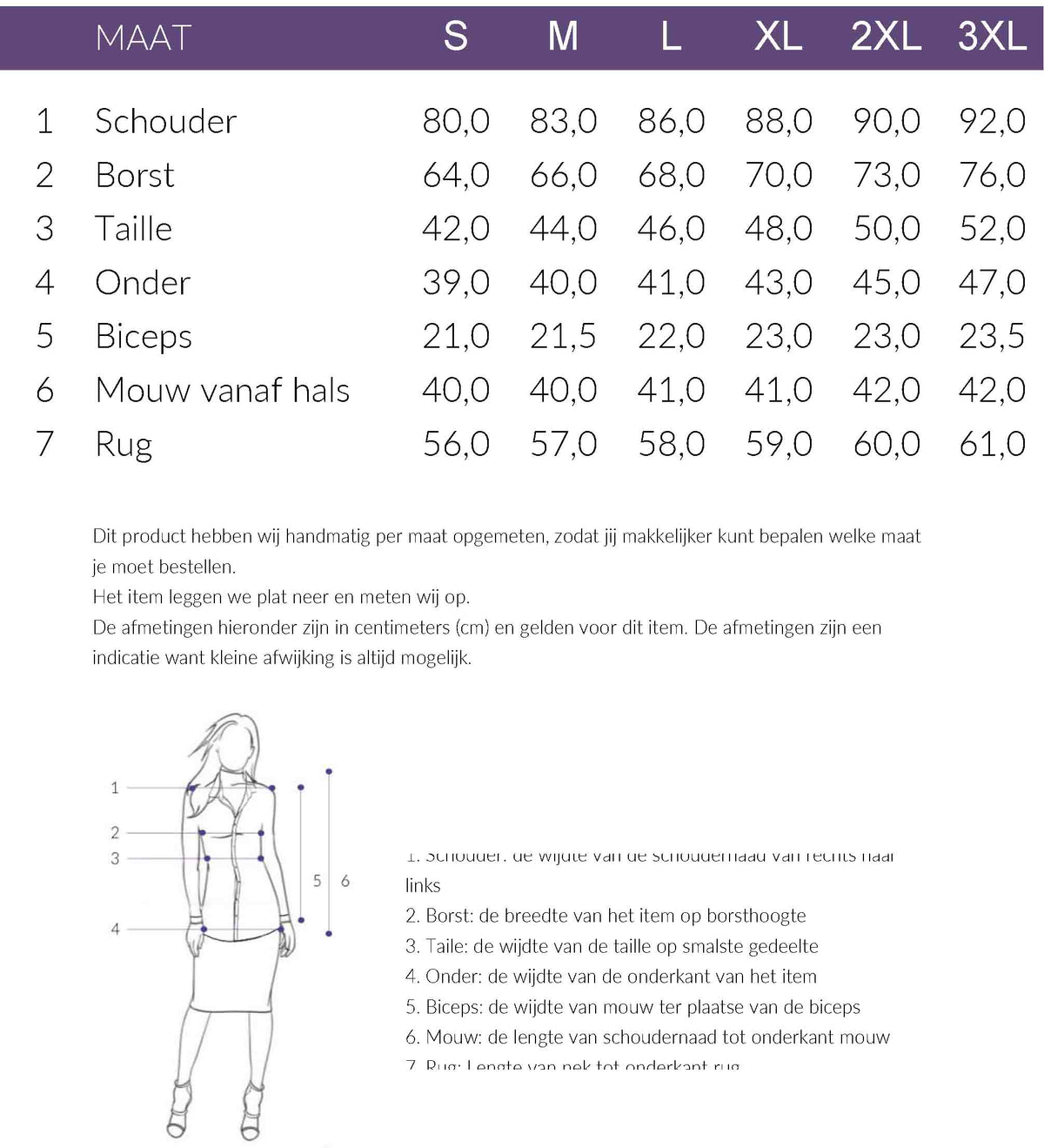 Maattabel Kimara Vest Dante | Tall