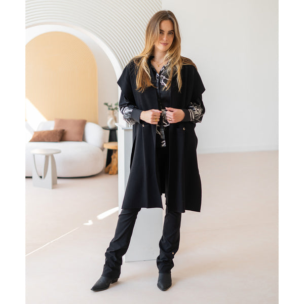 Only-M Blouse Cavallo, tall kleding voor lange vrouwen, gedragen door model
