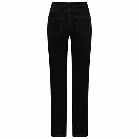 Wonderjeans RS Relaxed Black Rinse, jeans in tall met lange benen, achteraanzicht