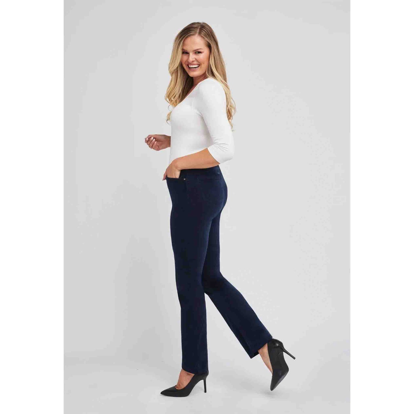 Wonderjeans WB Boot Navy Velvet | Tall