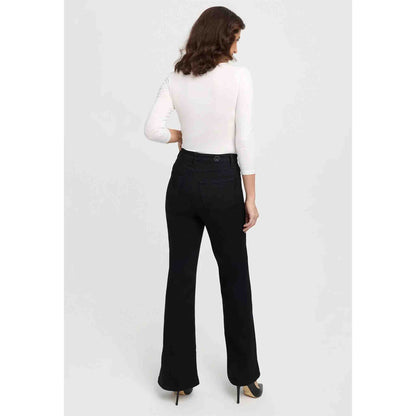 Wonderjeans WF Flared Zwart | Tall