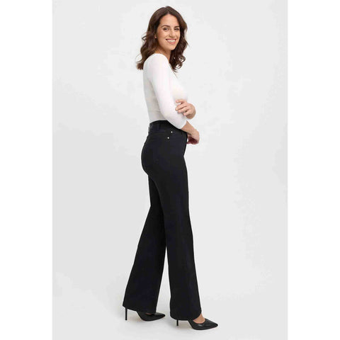 Wonderjeans WF Flared Zwart, tall jeans voor lange vrouwen