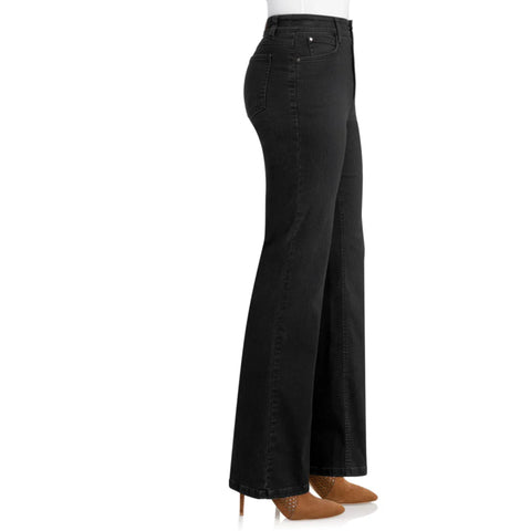 Wonderjeans WF Flared Zwart, tall jeans voor lange vrouwen