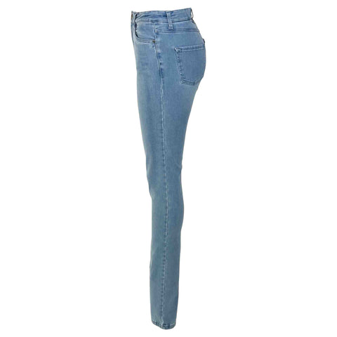 Wonderjeans WH Sun Bleach, lange dames jeans, zijaanzicht