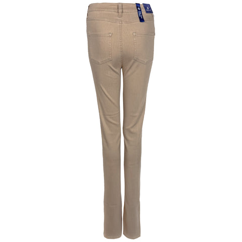 Wonderjeans WT Straight Beige, jeans in tall met lange benen, achteraanzicht