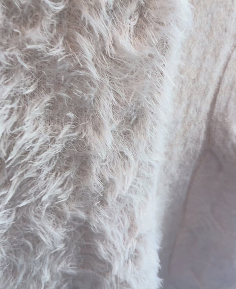 ICNK Trui Hairy Feather Cable, tall kleding voor lange vrouwen