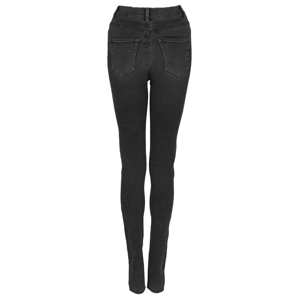 Bloomers Jeans Daphne Grey, jeans in tall met lange benen, achteraanzicht