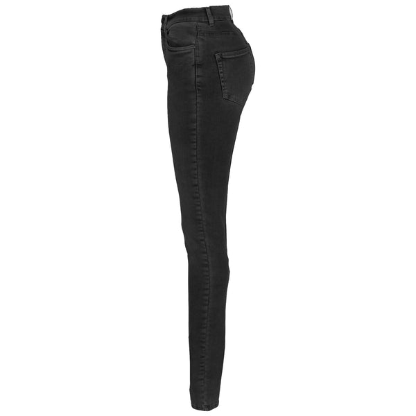 Bloomers Jeans Daphne Grey, lange dames jeans, zijaanzicht
