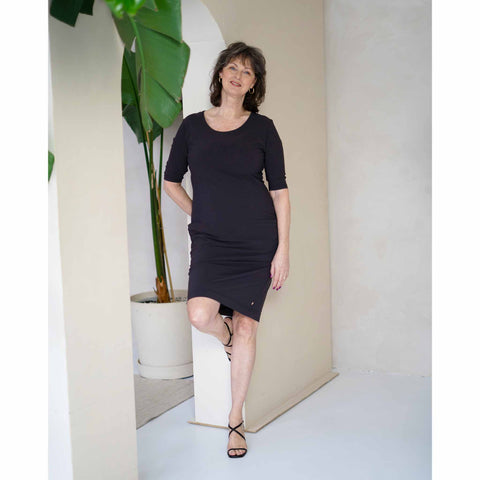 Longlady Z Jurk Travel Grijsbruin, tall kleding voor lange vrouwen