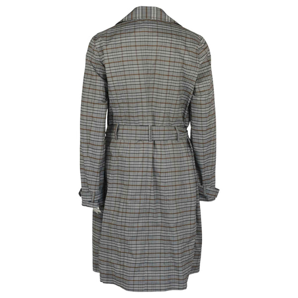 Only-M Trenchcoat Quadretto, tall kleding voor lange dames, achteraanzicht