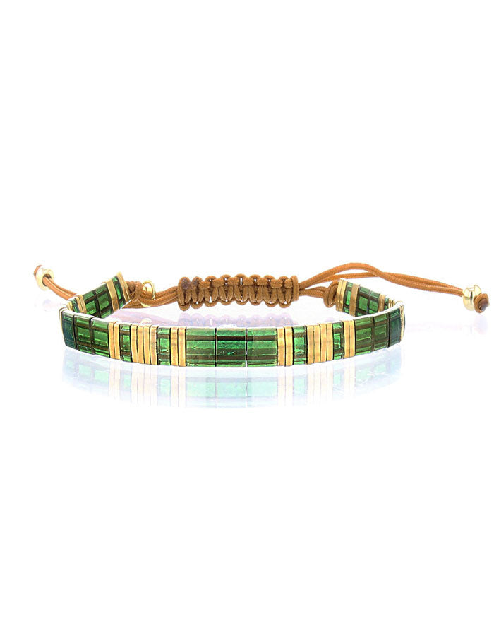 Bracelet Tila Himeji emerald